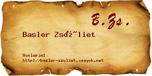 Basler Zsüliet névjegykártya